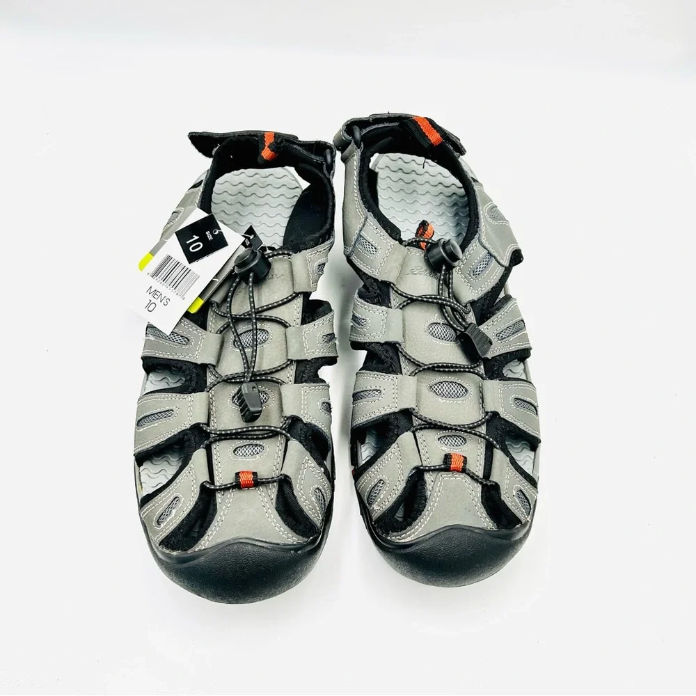 Eddie Bauer Tommy Grey Hiking Sandals Gray Black Outdoor Trail New men size 10